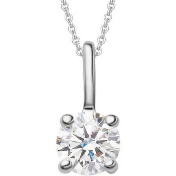 Silber‑Gold‑Kette ONE ELEMENT – verstellbar, 0,1 ct Brillanten-Anhänger für Damen