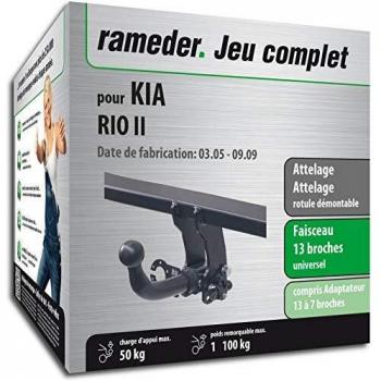 Rameder Attelage rotule démontable KIA Rio II + Faisceau 13 Broches