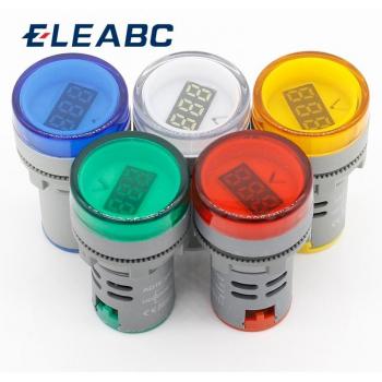 22MM AC 60-500V LED Voltmeter Spannungsanzeige Pilotlicht Weiß