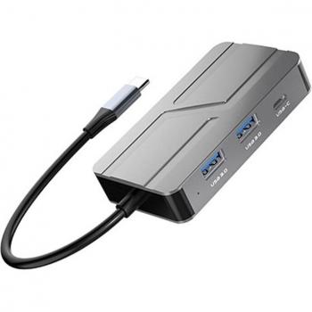 7-in-1 USB-C Dock mit HDMI 4K/1080P, VGA, 3,5mm Anschluss, USB 3.0 5Gbps, SSD, DC-5V 1A