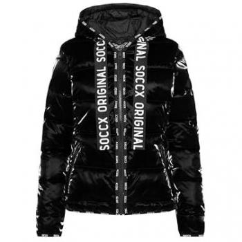 SOCCX Steppjacke für Damen, elastischer Saumabschluss