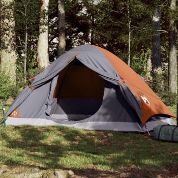 Grau‑Orange Campingkugel für 4 Personen – leicht und wasserdicht (VidaXL)