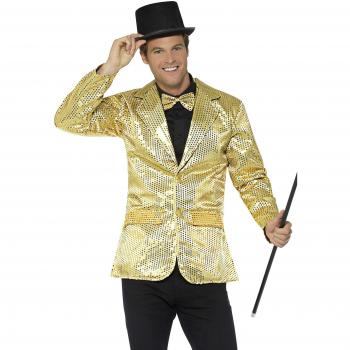 Chaqueta de lentejuelas dorada para hombre