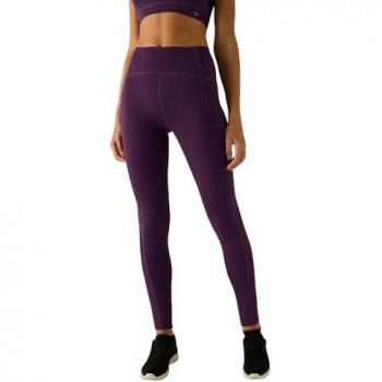 Leggings deportivos con bolsillo interior y detalles laterales violeta
