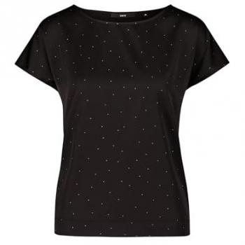 Zero Damen Satinshirt mit Ziersteinen