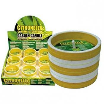 Cero di citronella in coccio decorato ø 10 cm h 8 cm