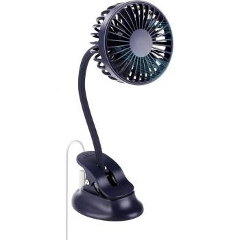Ventilador flexible para cochecito, 3 niveles de velocidad, USB recargable