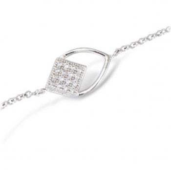 Pulsera 'Sissi' de Plata con Detalles Blancos
