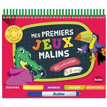 Mes premiers jeux malins, 5-6 ans : 80 activités Fabienne Vendel Auzou