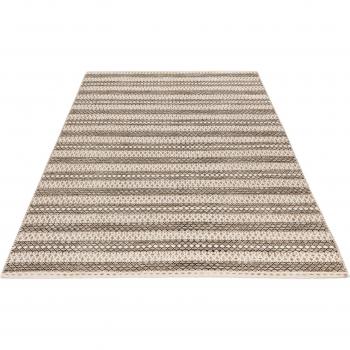 Tapis Plat Indiana 100% Laine Taupe