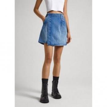 Falda Vaquera Asimétrica Tiro Alto Pepe Jeans