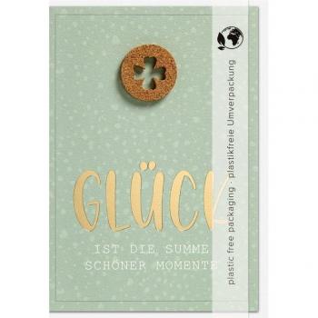 Kleeblatt Glücksgrußkarte