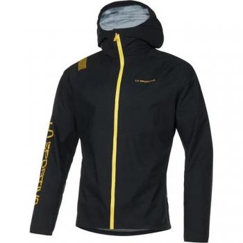 Veste à capuche noire et jaune Pocketshell La Sportiva