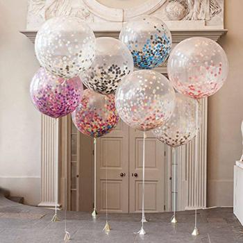 Dekorative Latexballons Rosa Konfetti – 20 Stück Helium