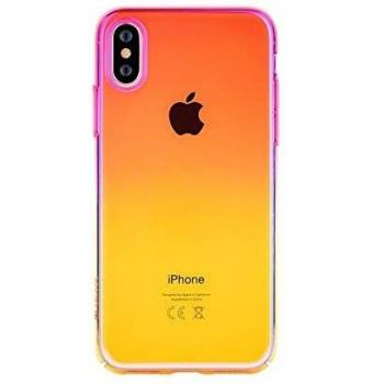 Cover bicolore Giallo e Rosa per iPhone Xr 6.1