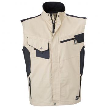 JN822 James & Nicholson Stone Black Work Vest S