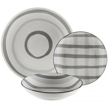Colección Anette Gris Porcelana – 18 piezas