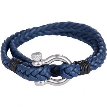 Bracelet Homme Survie YIZIZAI – Cuir & Acier