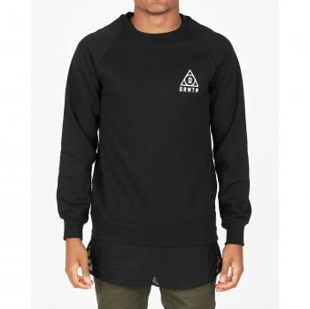 DRMTM Shinji Mesh‑Crew Herren‑Sweat, schwarz, Langarm, L