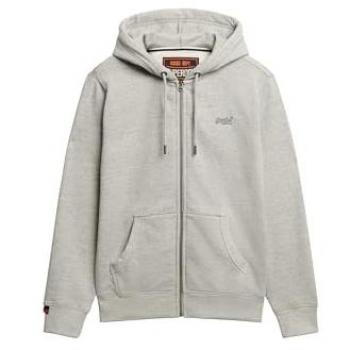 Felpa con Cappuccio e Zippata Superdry Essential – Grigio Pastello