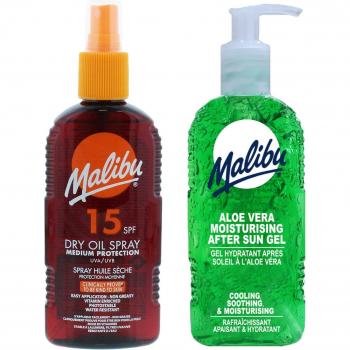 Aceite Solar Malibu SPF15 con Gel de Aloe 200ml