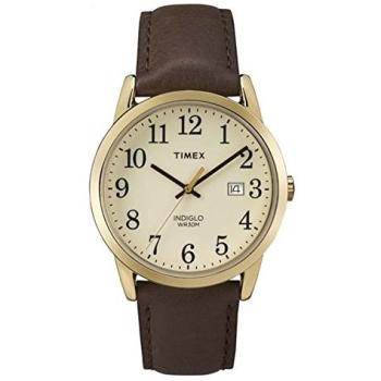 Timex Easy Reader 38mm Cream Dial on Brown Leather Band