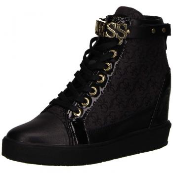 Tennis Shoes Donna 38 Nero Pelle e Tessuto con Accessorio Bracciale