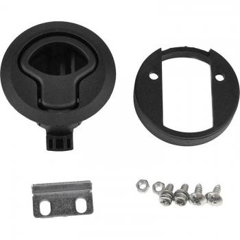 Black 2 inch Flush Pull Slam Latch for 1/4 inch Door