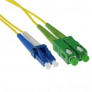 ACT 2m LSZH Singlemode 9/125 OS2 Fiber Patchkabel mit SC/APC und LC/PC