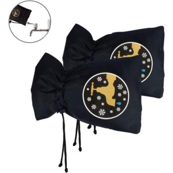 Protection hivernale noire pour robinet extérieur – 17x15 cm