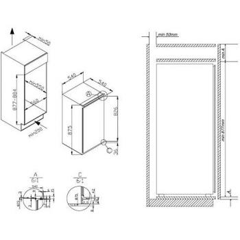 Amica EKS 16171 Einbau Kühlschrank mit Gefrierfach, Nischenhöhe:88cm,116L,Schl