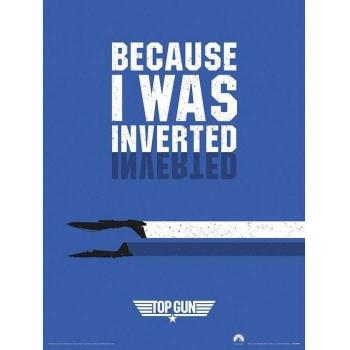 Omgekeerd gespiegeld Top Gun poster