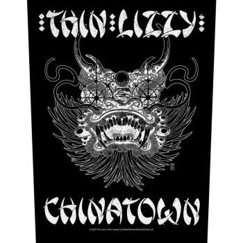 Badge Thin Lizzy Chinatown Taille Unique Blanc/Noir