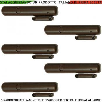 Sensori Magnetici 5 Pezzi con App e Sensibilità Regolabile