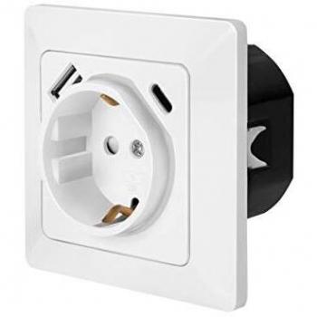 Conector Schuko+USB 3.0 LogiHome