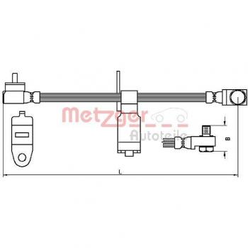 Ford Transit vorerichtiger Bremsschlauch – Metzger 4112542