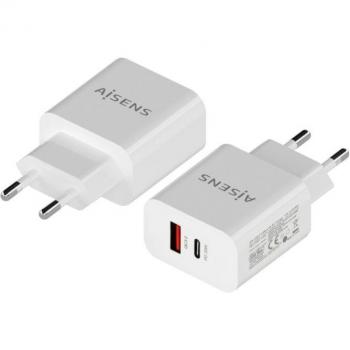Cargador Aisens A110-0681 de 20W con 1xUSB Tipo-C y 1xUSB
