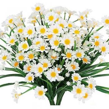 Plastic Daisy Flowers 4 Pack for Garden Décor