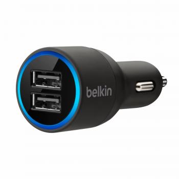Belkin 2.1A Multi-Device USB Car Power Adapter (iPhone, Android) – Black