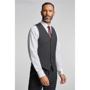 Jeff Banks Regular Fit Charcoal Travel Waistcoat