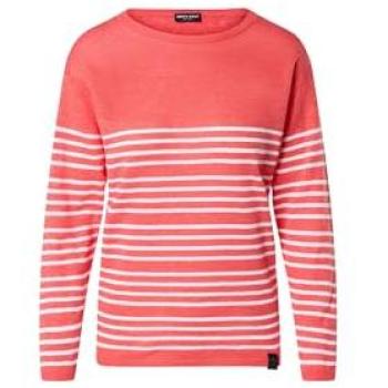 Pull col rond femme North Sails 14GG Rayé rouge