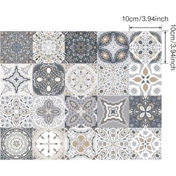 Calcomanías de pared autoadhesivas, PVC anticolisión, azulejos de cerámica, 20 Uds