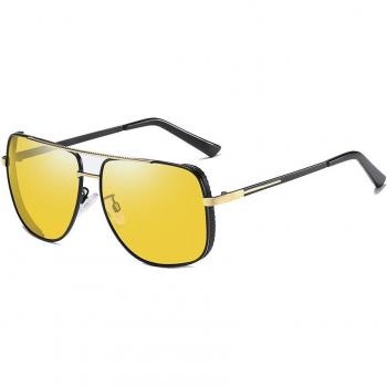 Metall Sonnenbrille für Herren mit polarisierten Gläsern und Nachtsicht HSA616