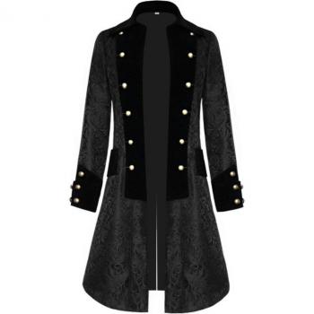 Jacquard Velvet Steampunk Tuxedo Jacket
