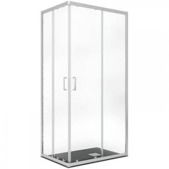 Box doccia angolare trasparente 195 6mm Matias seleziona misura 90x90