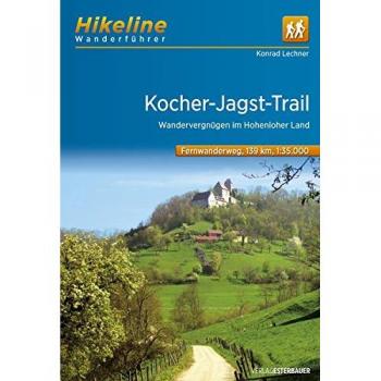 Hikeline Fernwanderweg Kocher-Jagst-Trail Ca.200 Km: Auf Einem Dreieck Durch Das Hohenloher Land Und Den Schwäbischen Wald, 1:35.000, Wasserfest Und Reißfest, Gps Zum Download