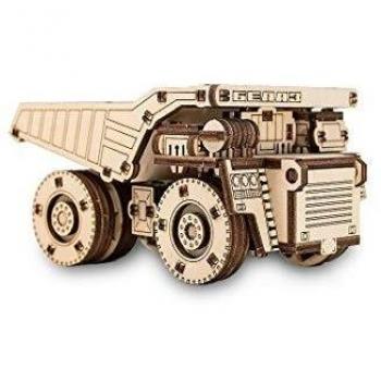 Camion Belaz Mini en Bois – Puzzle Mécanique 3D, 106 Composants