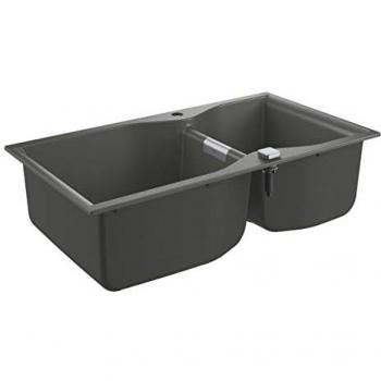 Grohe K700 Granit-Komposit-Einbauspüle 900x500mm, 2 Becken, grau