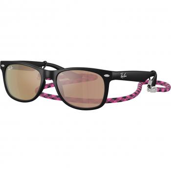 Black/Orange Ray‑Ban Junior Wayfarer – 47 mm Kids’ Sunglasses
