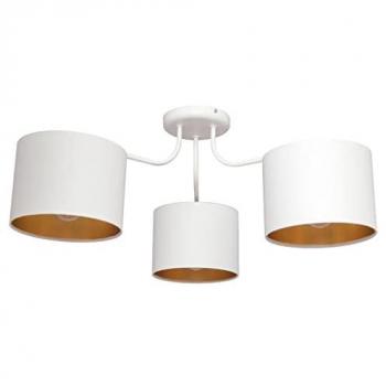65cm Alba Semi Flush Light with Multi Arms in White and Gold